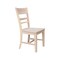 International Concepts Quincy Solid Wood Dining Chairs - Set of 2 - Unfinished CI-67P - alternate 9